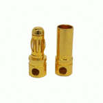 GOLD plugs - 3.5mm - pair - Gold connectors of the Banana type