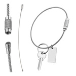 Keychain - Silver - Pendant - Twisted Steel Keychain - 15cm