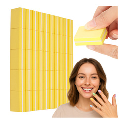 Polishing Block Mini Nail Sponge Blocks 50pcs Yellow3.5x2.50x1cm