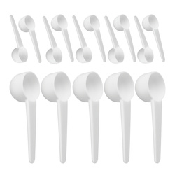 Disposable 10g Measure for Coffee Sugar Supplements Plastic Spoon - Set of 15