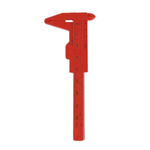 Mini plastic caliper 0-80 mm - red - measuring tool