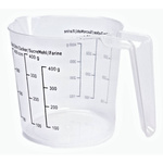 Plastic mug with measuring cup 400ml - kitchen measuring cup 0.4l - jug with ear