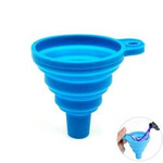 Folding kitchen funnel - blue - silicone