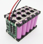 Plastic 3x5 case for packing Li-Ion 18650 batteries - for 15 pcs.