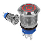 Włącznik Przycisk Monostabilny Wandaloodporny LED Zielony 16mm 220V