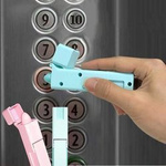 Assistant for contactless door opening - blue - portable elevator button