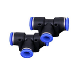 Plug connector tee T PE-12mm - Pneumatic quick coupling for water