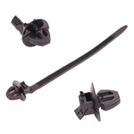 Cable tie with clip 125x5mm type7 - black- 1pc