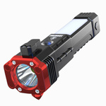 LED flashlight - 5W - USB - with glass hammer - multifunctional