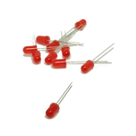 5mm red diffusion LED 20mA - 10 pcs