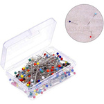 Tailor pins 100pcs 32mm - colored sewing needles in a box