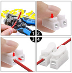 CH2 lighting quick connector - 10pcs - Cable clamp connector 0.5-2.5mm2