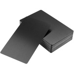 Aluminum visiting card for engraving - black- 54x86mm - business card