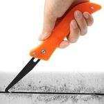 Tile grout scraper - hook knife for cleaning crevices
