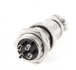 GX16 4-PIN screw-on industrial connector - plug with socket