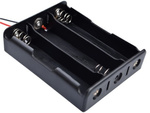 Battery basket for 3x 18650 3.7V Li-Ion batteries - battery basket (cell) with cables