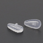 Set of corrugated replacement nose pads 7.5x14.2mm for glasses - 5 pairs - silicone nose pads.