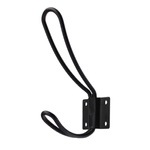 Double wall hanger - black A2750 - Metal coat hook