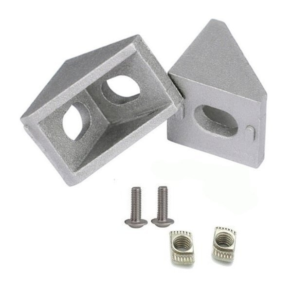 Uchwyt narożny 20x20mm M5 do profili aluminiowych