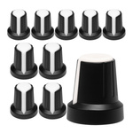 Potentiometer knob - 6mm axle - high. 17mm - knob White 1 pc
