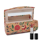 Lipstick Case with Mirror for Lipstick in Flowers Cork Latch