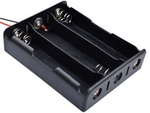 Battery basket for 3x 18650 3.7V Li-Ion batteries - battery basket (cell) with cables