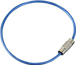 Keychain Cable - Blue - Pendant - Twisted Steel Keychain - 15cm