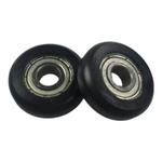 Guide wheel 5x23x7mm - black - axle 5mm - bearing roller - for 3D printers