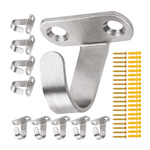 10x Haczyk Sufitowy 33mm Srebrny Wieszak na Drobiazgi Uchwyt Srebrny Stal