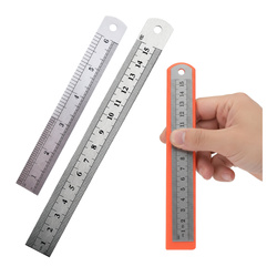 Metal Ruler with Double-Sided Scale - Metal - 15cm - 6 inches - 0.5mm