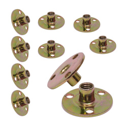 Lock nut M6 6x25x1.2 with flange - 3-hole - 10 pieces