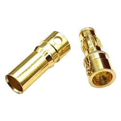 GOLD plugs - 3.5mm - pair - Gold connectors of the Banana type