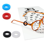 Silicone stoppers for eyeglasses - mix of colors - non-slip round end of temples - pair