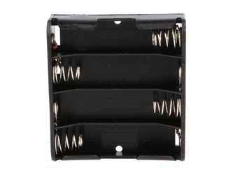 4xAA (R6) battery basket - flat open basket BH-341-1A