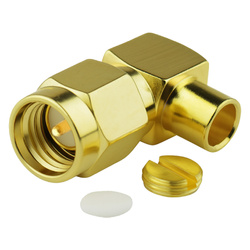 Angle Connector SMA Plug For Soldering On 3.5mm Cable