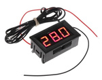 Electronic Thermometer For Panel- 12V -50°C to 110°C - Waterproof Sensor - Red LED