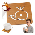 Mug Coaster - MDF Plywood Base - Under a Glass 9cm