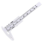 Mini plastic caliper 0-80 mm - white - measuring tool