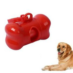 Dog poop bag dispenser - red - poop bag case.