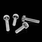 Plastic screw M4x20mm - 10 pcs - clear screw