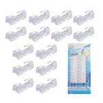 Cable organizer 10mm - 16 pcs transparent - wire bundle holder