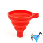 Folding kitchen funnel - red - silicone