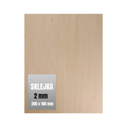 Plywood For Laser Cutting 2mm - 200x100 mm - Laser Format