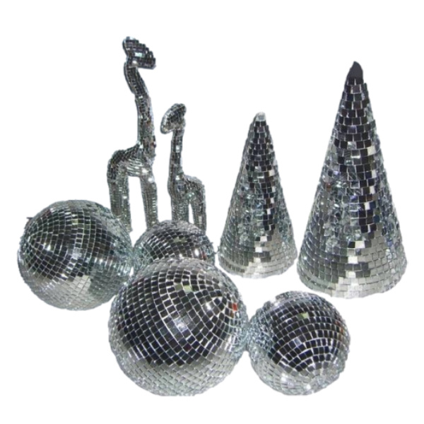 Mozaika szklana srebrna 100x4cm 1mm - widok ogólny