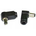 DC power plug - 5.5x2.1 - angled - mounting plug