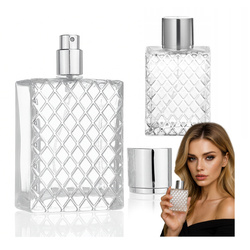 Szklany Flakon Na Perfumy Z Atomizerem Butelka Kryształowa 100ml Transparentna