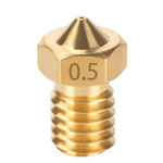 Nozzle 0.5mm M6 - Filament 1.75mm - H12.5mm - small cone - RepRap E3D V5 V6