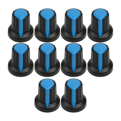 Potentiometer Knob Axle 6mm High 17mm Knob Blue 10 pcs