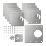 Set of 10 Cabinet Repair Plates - 90x90mm - Sheet 0.6mm - Hinge Repair