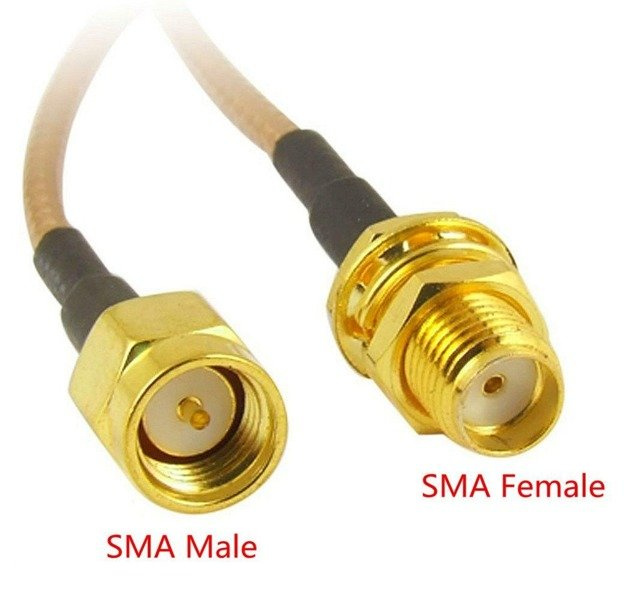 SMA jack na SMA plug - adapter z przewodem 300mm